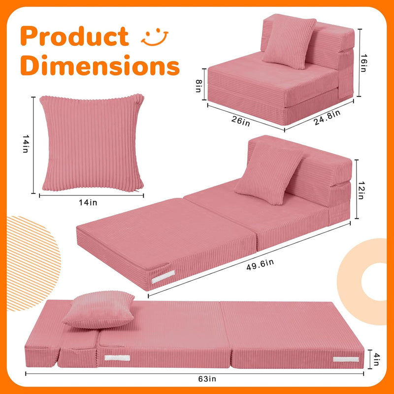 Kids Sofa Bed Toddler Folding Futon Chair