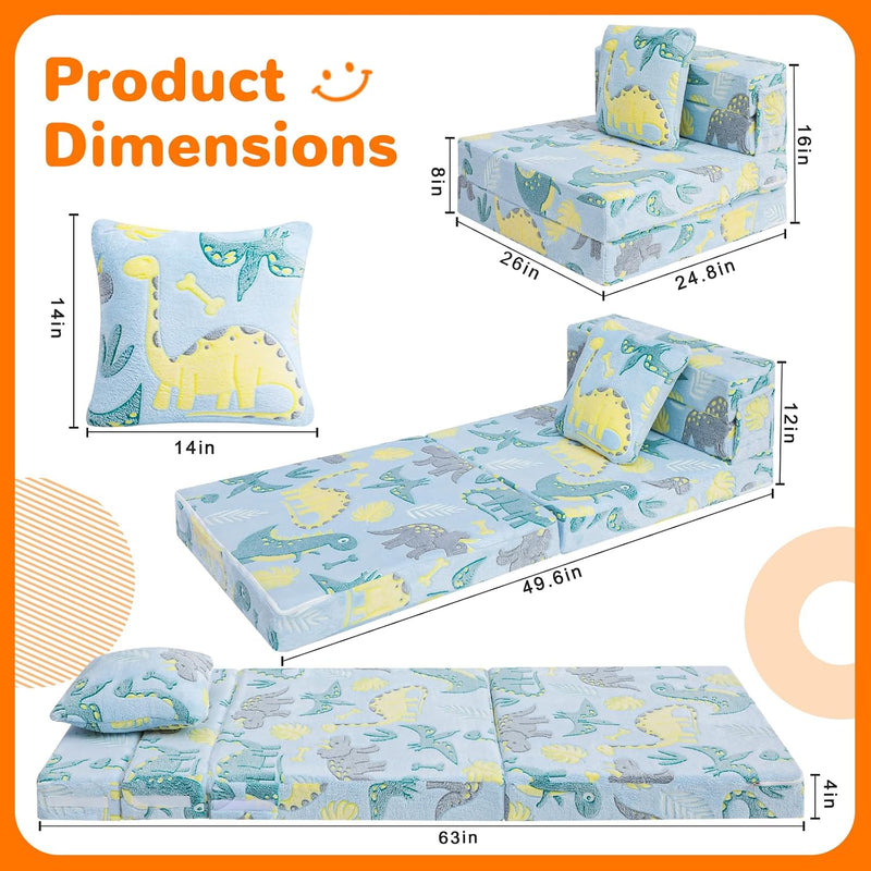 Kids Sofa Bed Toddler Folding Futon Chair