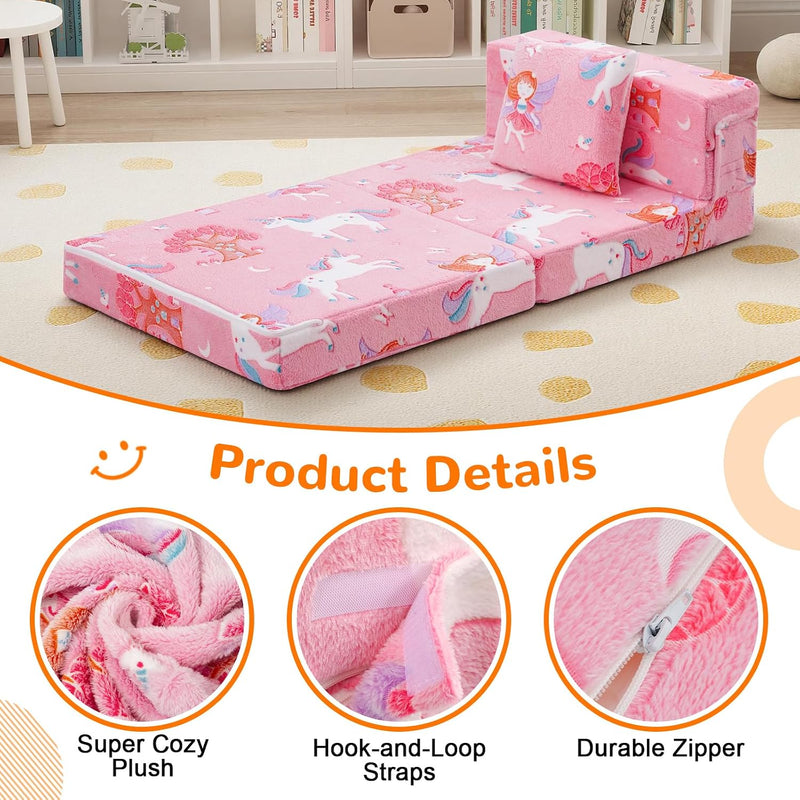 Kids Sofa Bed Toddler Folding Futon Chair