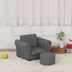 Kids Sofa Chair with Foot Stool Pvc Leather