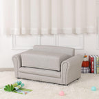 Kids Sofa Couch with Ottoman Pvc Leather Toddler