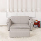 Kids Sofa Couch with Ottoman Pvc Leather Toddler