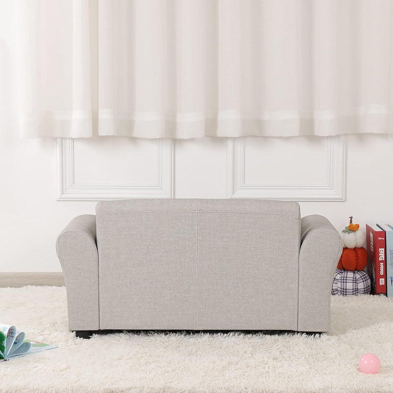 Kids Sofa Couch with Ottoman Pvc Leather Toddler
