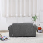 Kids Sofa Couch with Ottoman Pvc Leather Toddler