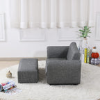 Kids Sofa Couch with Ottoman Pvc Leather Toddler
