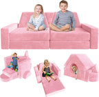 Kids Sofa Play Couch: Bed 15pcs Diy Nugget