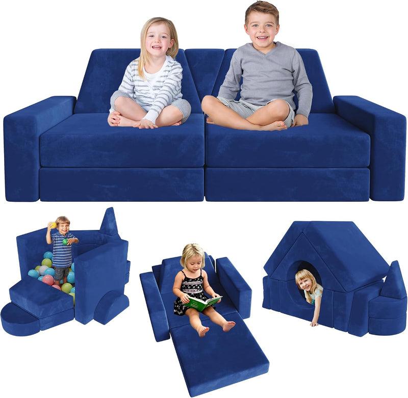 Kids Sofa Play Couch: Bed 15pcs Diy Nugget