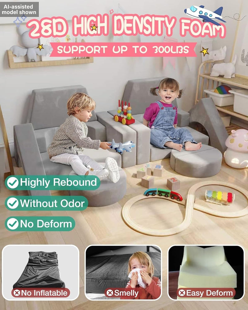 Kids Sofa Play Couch: Bed 15pcs Diy Nugget