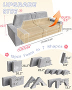 Kids Sofa Play Couch: Bed 15pcs Diy Nugget