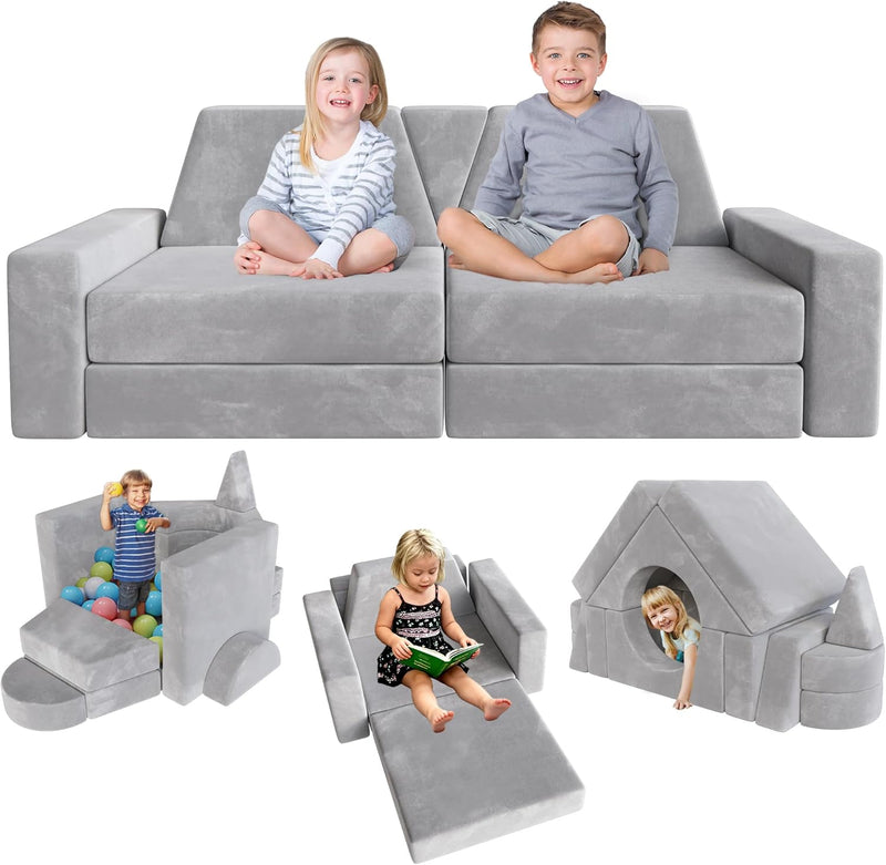 Kids Sofa Play Couch: Bed 15pcs Diy Nugget