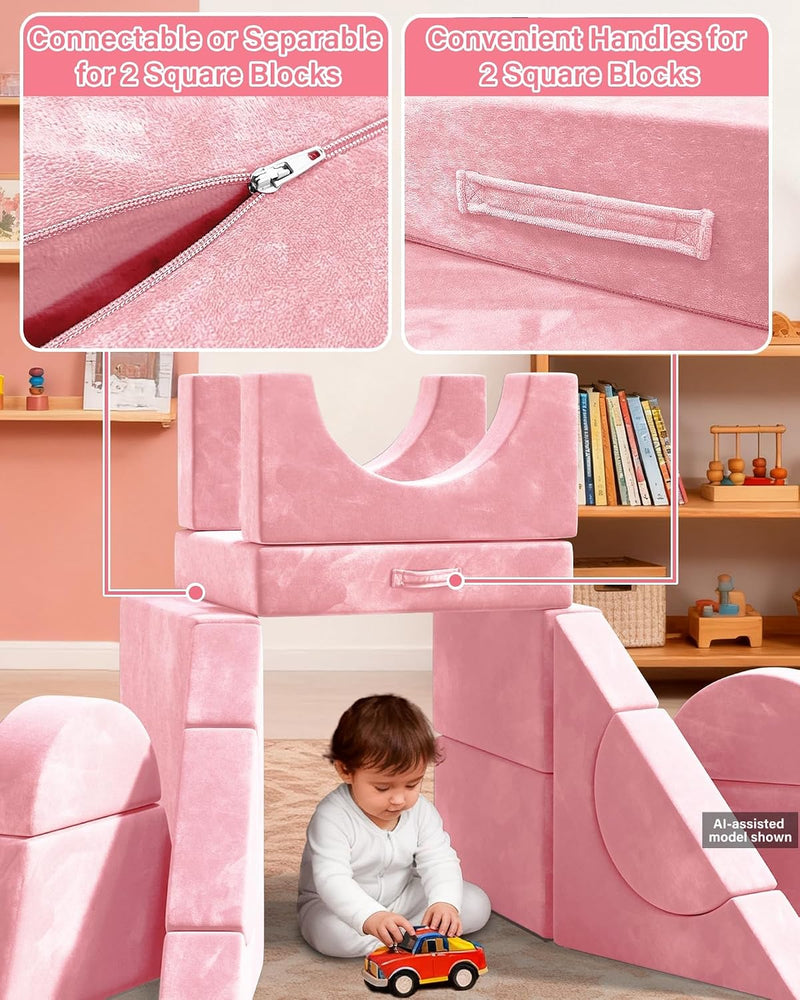 Kids Sofa Play Couch: Bed 15pcs Diy Nugget