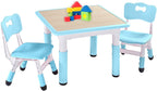 Kids Table and 2 Chairs Set Height Adjustable