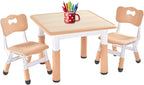 Kids Table and 2 Chairs Set Height Adjustable