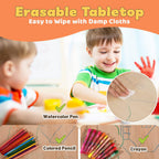 Kids Table and 2 Chairs Set Height Adjustable