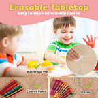 Kids Table and 2 Chairs Set Height Adjustable