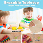 Kids Table and 2 Chairs Set Height Adjustable