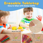 Kids Table and 2 Chairs Set Height Adjustable