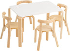 Kids Table and 4 Chairs Set Wooden