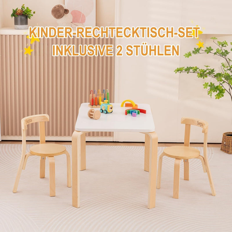 Kids Table and 4 Chairs Set Wooden
