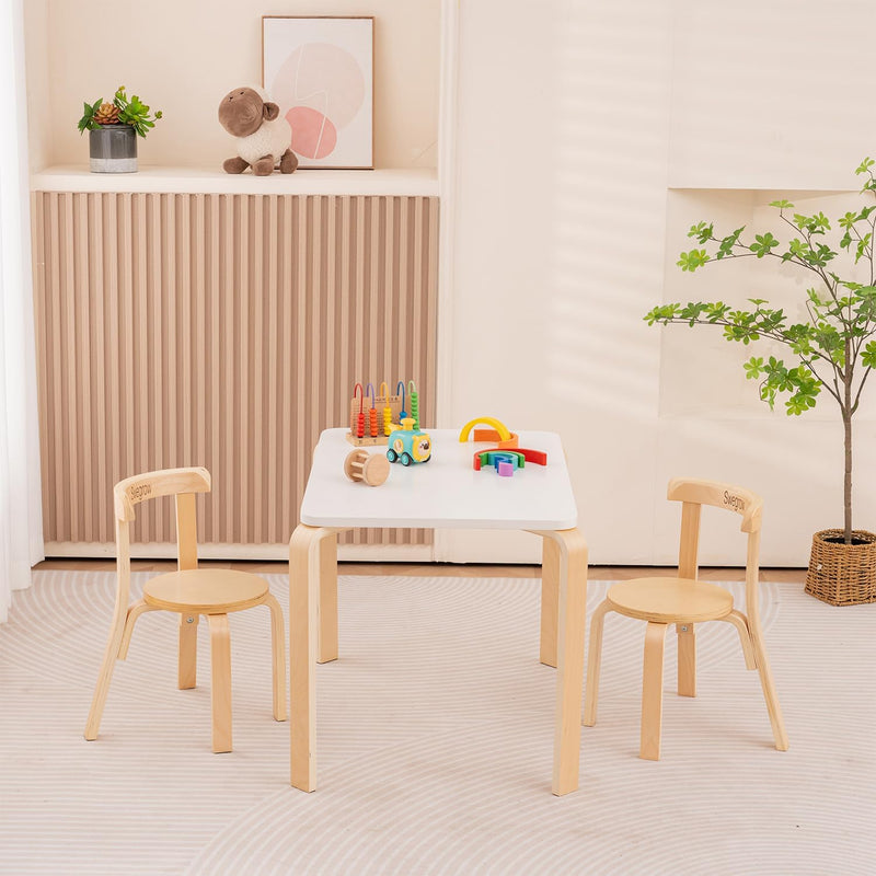 Kids Table and 4 Chairs Set Wooden