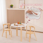Kids Table and 4 Chairs Set Wooden