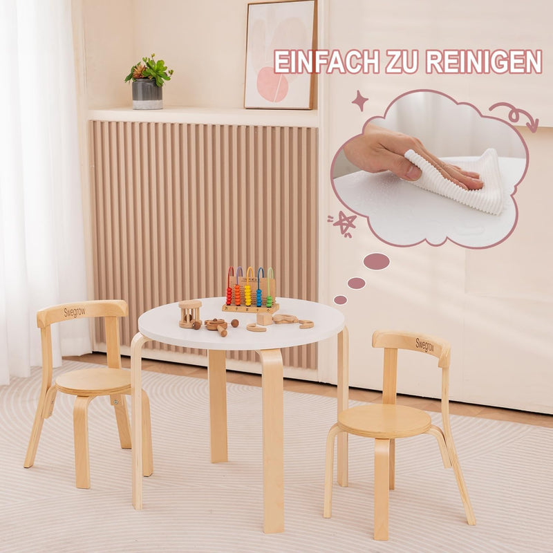 Kids Table and 4 Chairs Set Wooden