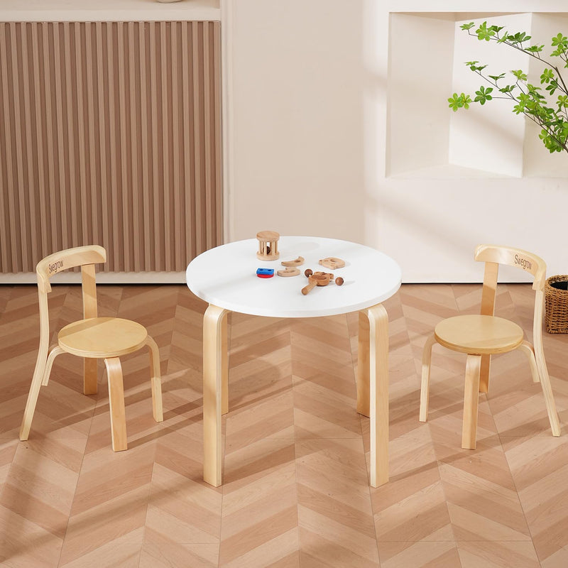 Kids Table and 4 Chairs Set Wooden