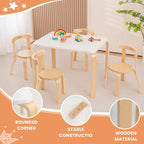 Kids Table and 4 Chairs Set Wooden