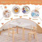 Kids Table and 4 Chairs Set Wooden
