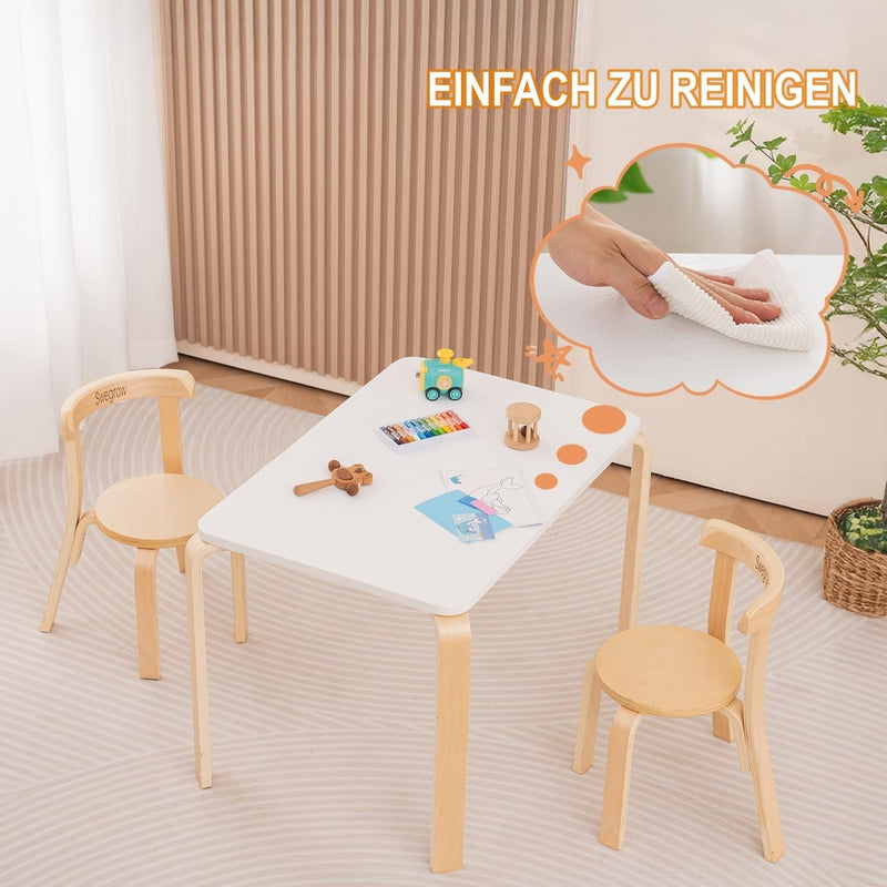 Kids Table and 4 Chairs Set Wooden