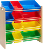 Kids’ Toy 4 Shelf Storage Organiser with 12