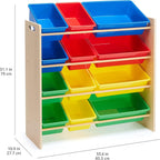 Kids’ Toy 4 Shelf Storage Organiser with 12