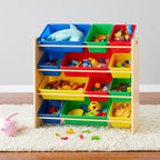 Kids’ Toy 4 Shelf Storage Organiser with 12