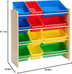 Kids’ Toy 4 Shelf Storage Organiser with 12