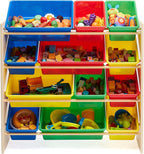 Kids’ Toy 4 Shelf Storage Organiser with 12