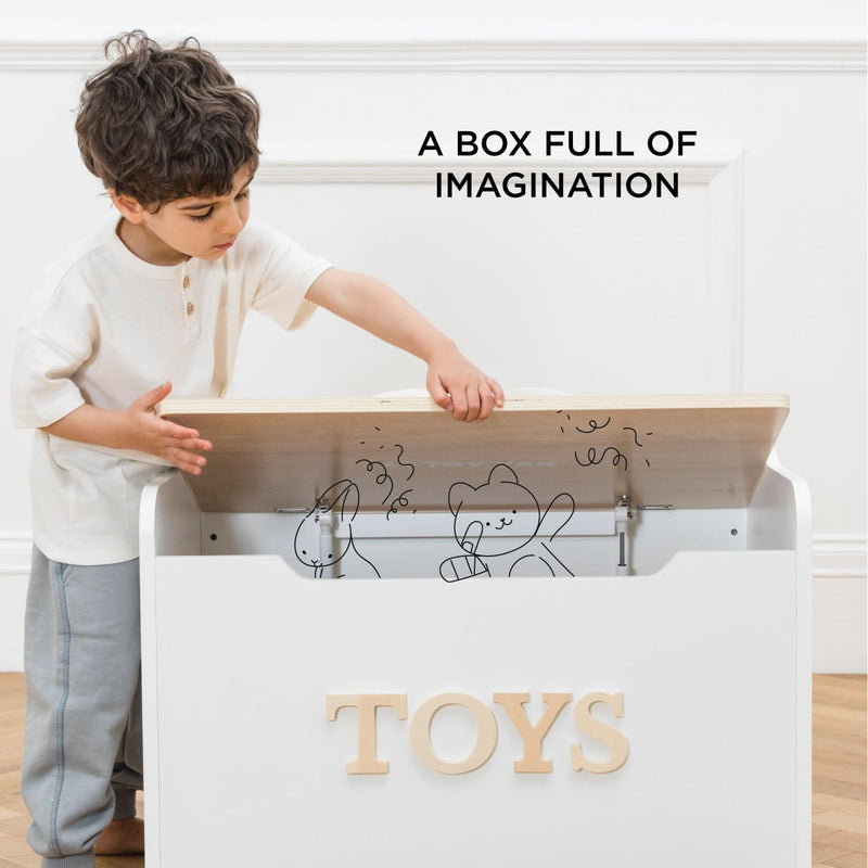 Kids Toy Box for Toys Wooden Storage