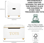 Kids Toy Box for Toys Wooden Storage