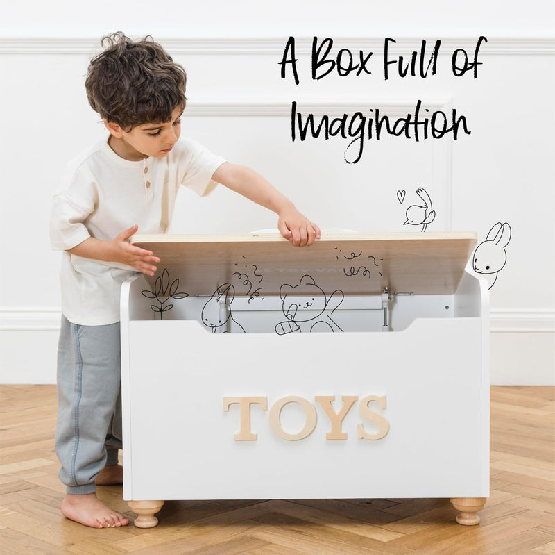 Kids Toy Box for Toys Wooden Storage