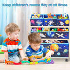Kids Toy Storage Rack with Wheels Large Unit