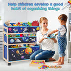 Kids Toy Storage Rack with Wheels Large Unit