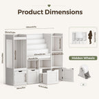 Kids Toy Storage Unit 4 in 1 Bookshelf