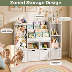 Kids Toy Storage Unit 4 in 1 Bookshelf