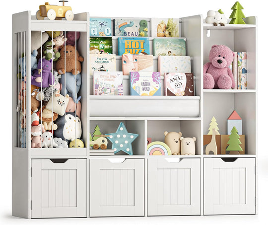 Kids Toy Storage Unit 4 in 1 Bookshelf
