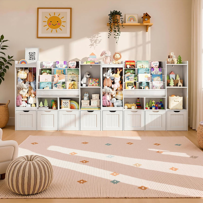Kids Toy Storage Unit 4 in 1 Bookshelf