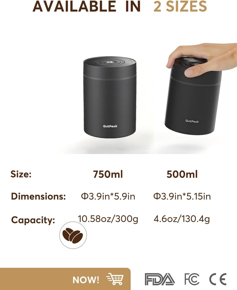 Kilo Auto Vacuum Coffee Canister 1.8L for 21.2oz