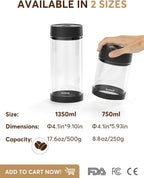 Kilo Auto Vacuum Coffee Canister 1.8L for 21.2oz