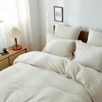 King Duvet Cover Set-100% Linen Cover-1 Breathable