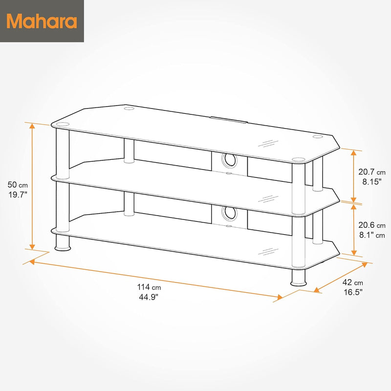 King Glass TV Stand for 20-55 Inch LCD