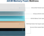 King Mattress 22CM Memory Foam Breathable Medium Firm