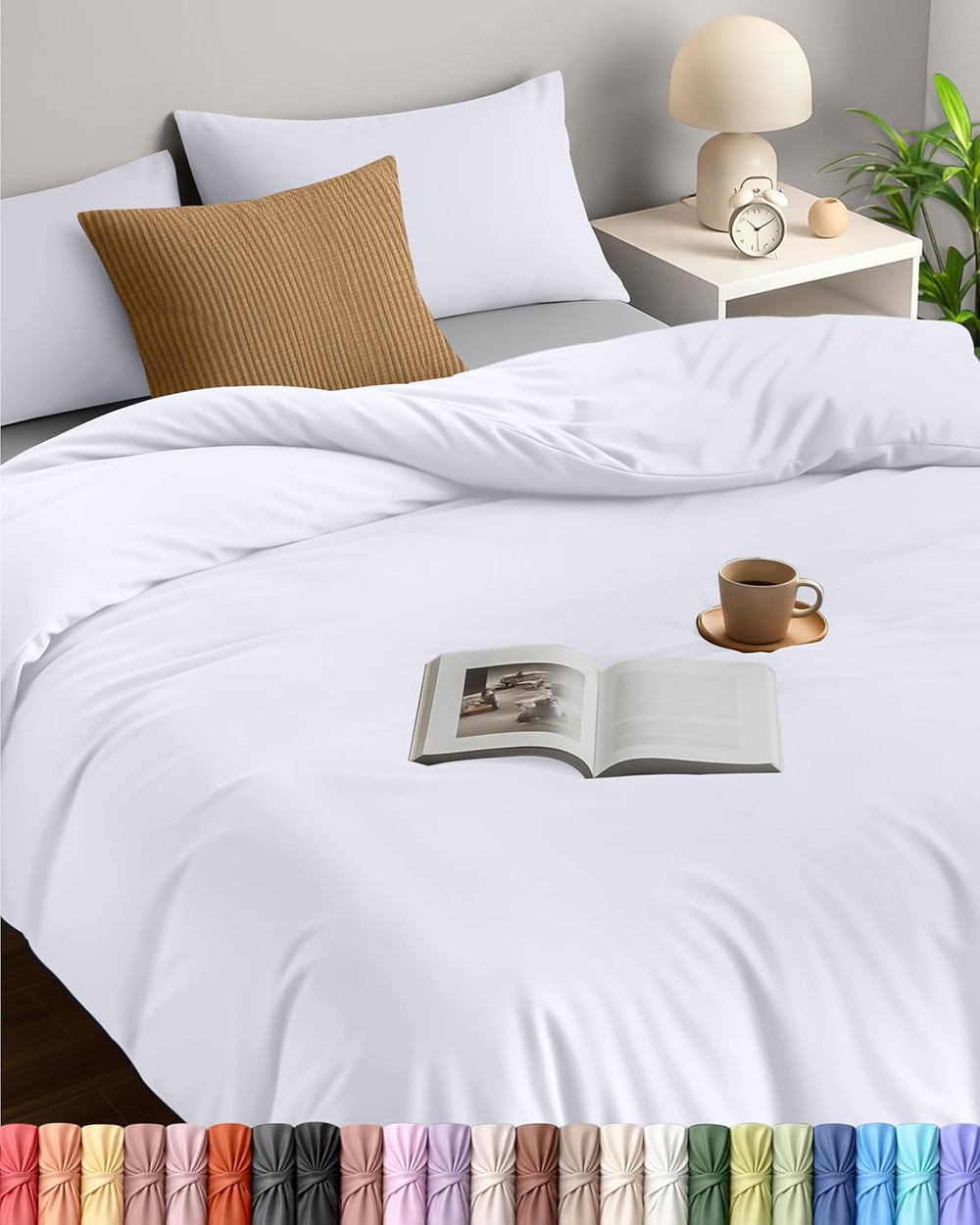 King Size Duvet Cover with Pillow Cases Soft